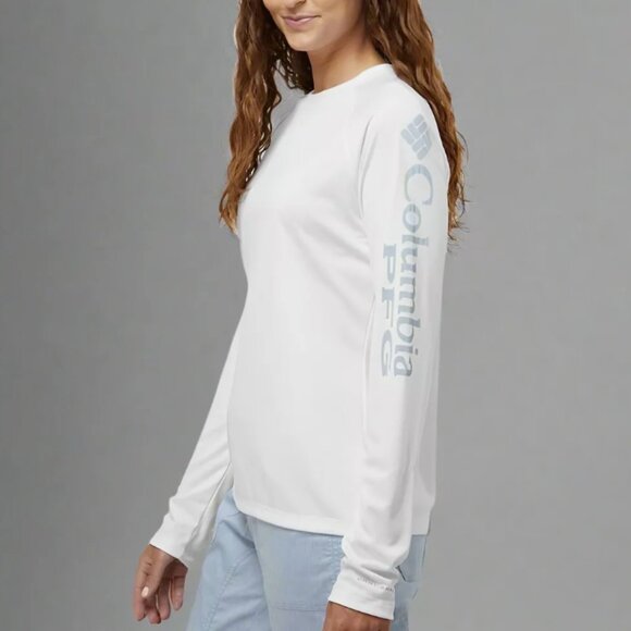 Women’s Columbia PFG Tidal Tee Long Sleeve Shirt w/Columbia Heat Sealed Logo NWT - Picture 2 of 4